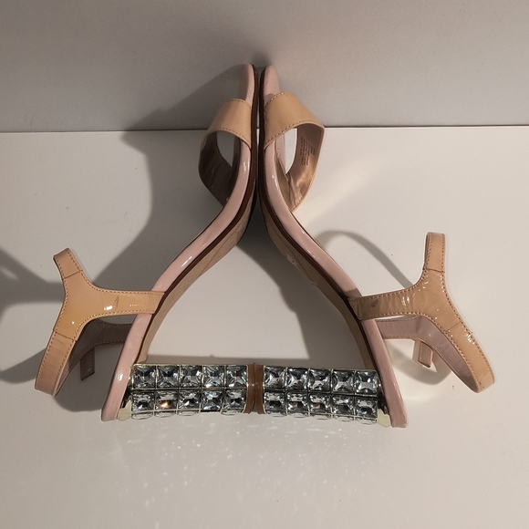 Dune London Women's 8 Pink & Tan Heels - Picture 4 of 8